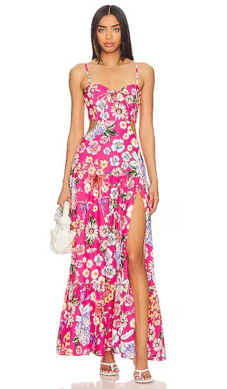 x REVOLVE Caprice Maxi Dress in Yellow Multi Pink Wedding Guest Dress Pink Bridesmaid Dress Pink | Revolve Clothing (Global)