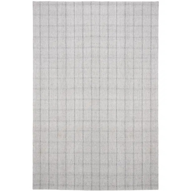 Lauren Ralph Lauren Tamworth Check Hand Woven, 80% Viscose, 20% Wool, Silver Area Rug | Wayfair North America