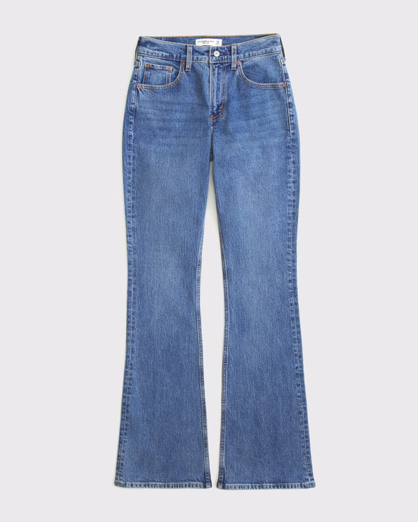 Women's Curve Love High Rise Bootcut Jean | Women's Bottoms | Abercrombie.com | Abercrombie & Fitch (US)