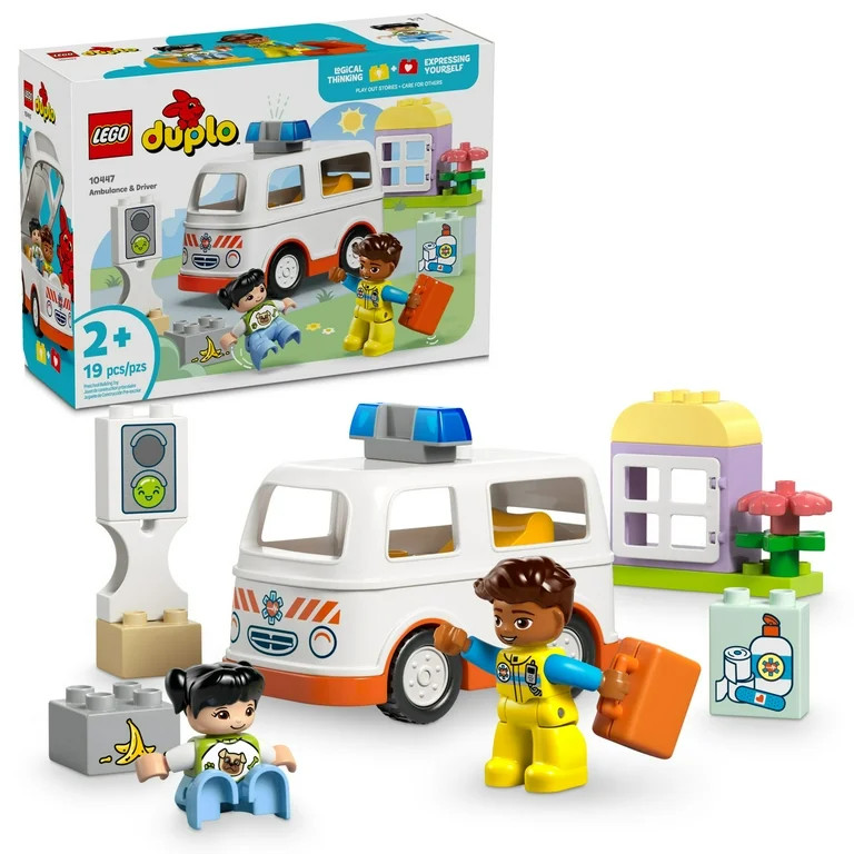 LEGO DUPLO Town Ambulance & Driver Building Toy Playset - Preschool Learning and Educational Ambu... | Walmart (US)
