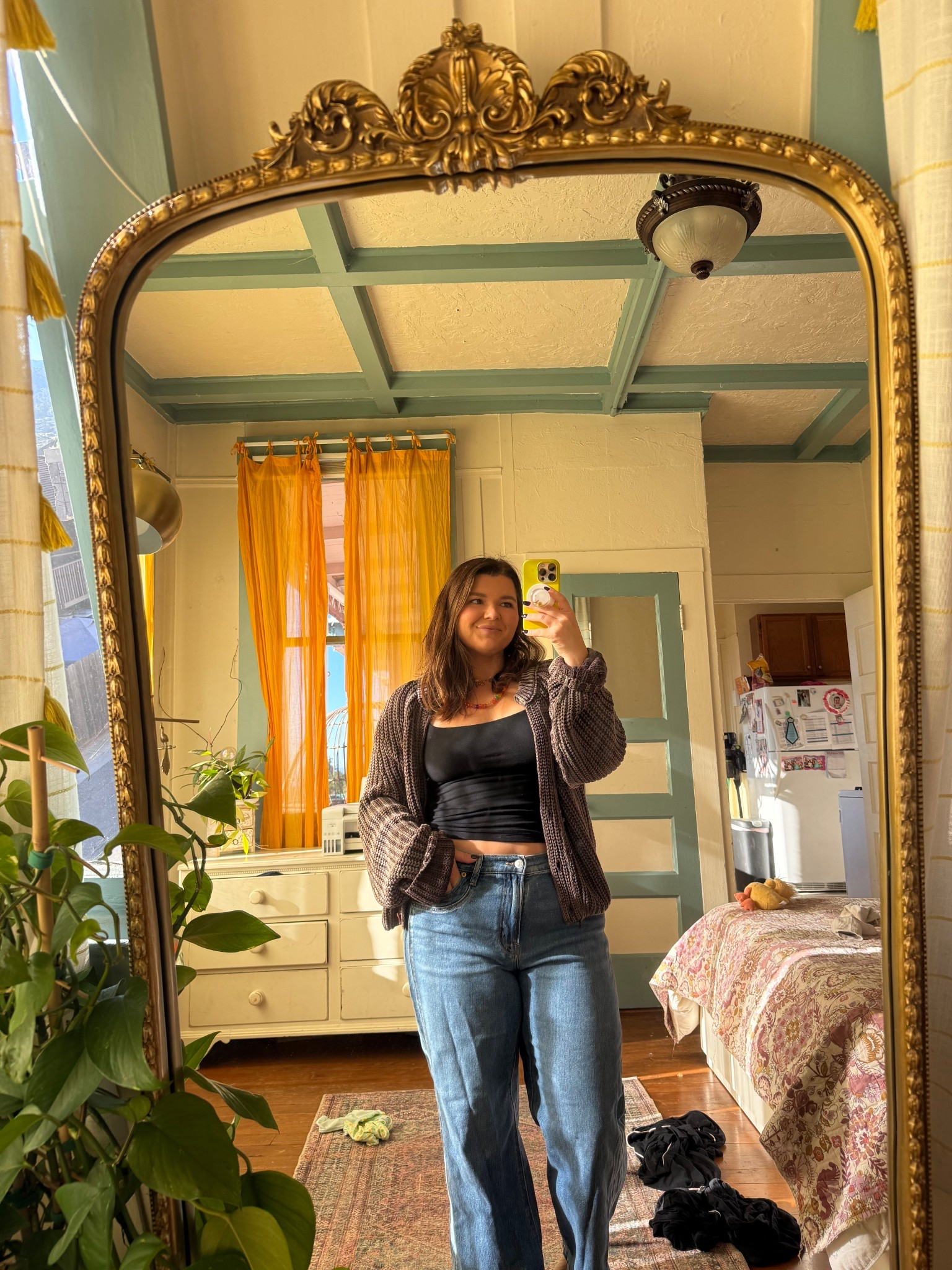 Top and sweater size large. Jeans size 32 short 

#LTKMidsize #LTKSaleAlert #LTKSeasonal