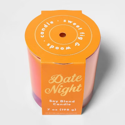7oz Iridescent Glass Jar 'Date Night' Sweet Fig and Woods Candle - Opalhouse™ | Target