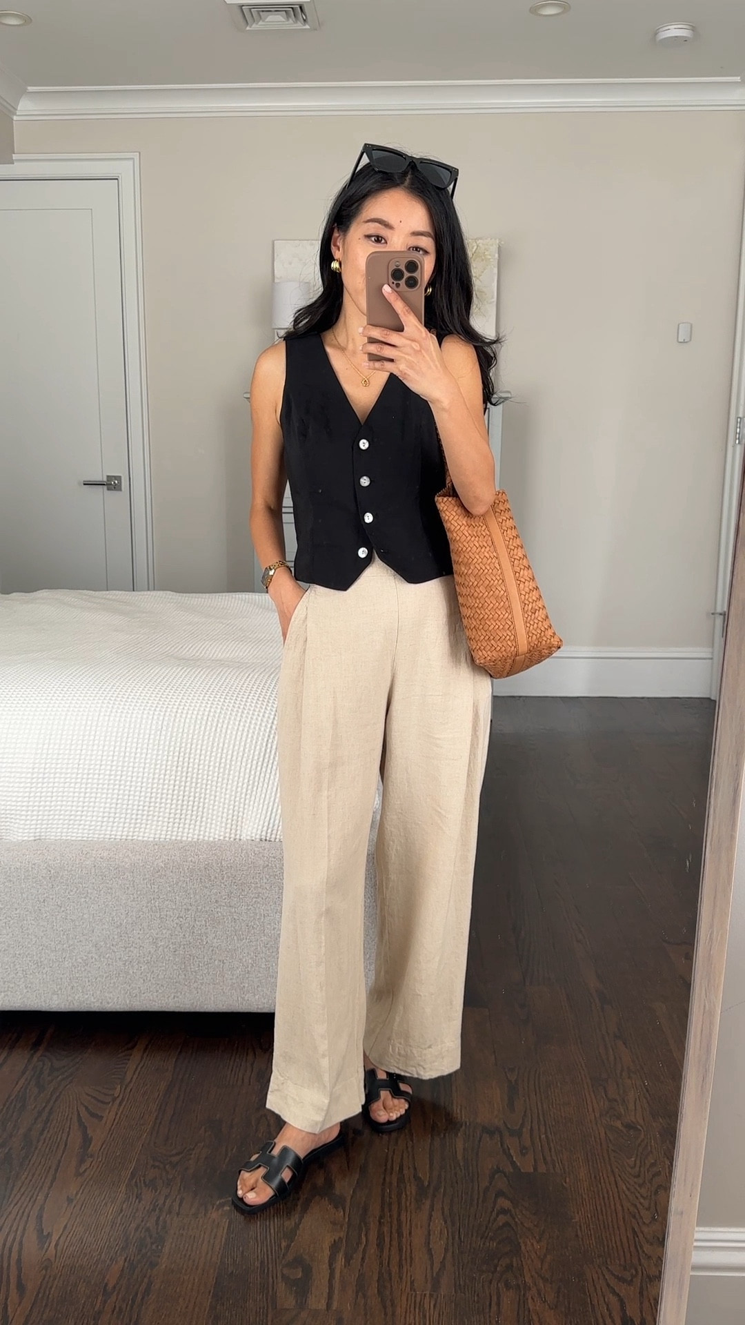 Spring - summer easy, comfortable outfit ideas

• trying on Petite pull-on straight crop pants in linen blend 00P / xxs petite - I have a 25” waist and these fit loose on me and are a pant version of the popular pull-on shorts I recommend (also linked)

Fabric blend and cut is breezy and comfortable. 

• Madewell drape vest xxs, have owned this for a while and recommend. Lightweight and slightly cropped with a slim fit. I did sew the shoulders up a little to make it more cropped. 

Madewell woven leather tote bag 

Summer vacation outfit, petite linen pants, busy mom outfit 

@madewell #madewellpartner #madewell #ad

#LTKxMadewell #LTKtravel #LTKfindsunder100