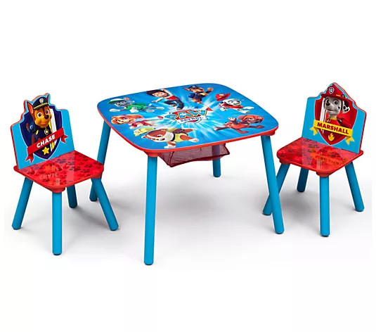 Nick Jr. PAW Patrol Table & Chair Set w/Storage | QVC