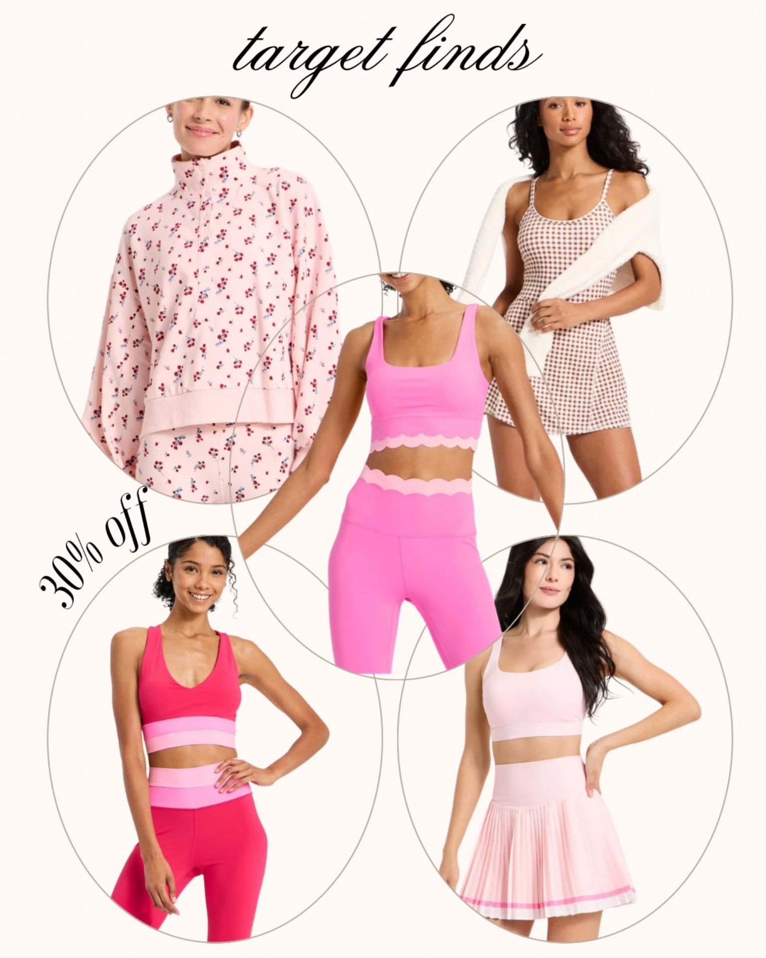 30% off target activewear! 💕

Valentine’s Day, all in motion, colorful, leggings, sports bra, scalloped, new year, new arrivals, pink outfit inspo, feminine finds, sale, fancythingsblog 

#LTKFindsUnder50 #LTKActive #LTKSaleAlert
