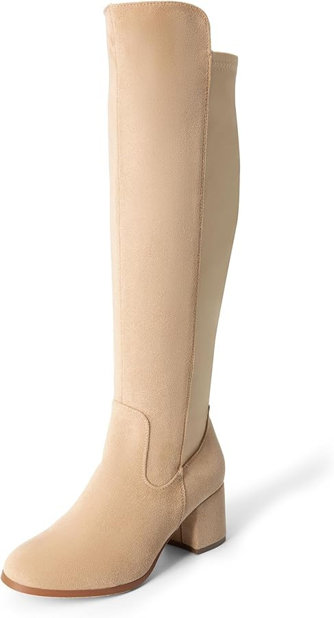 DREAM PAIRS Women's Knee High Stretchy Fashion Boots | Amazon (US)