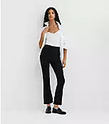 Rivete Petite High Rise Kick Crop Jeans in Noir Wash | LOFT