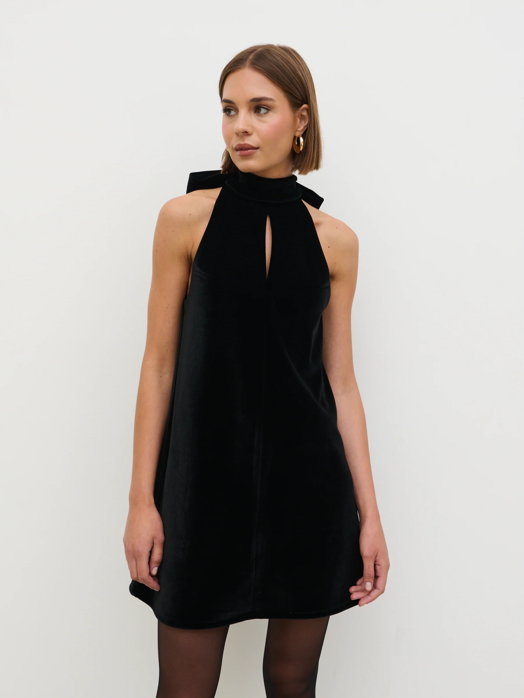 Bella Bow Velvet Mini Dress | Pretty Lavish (UK)
