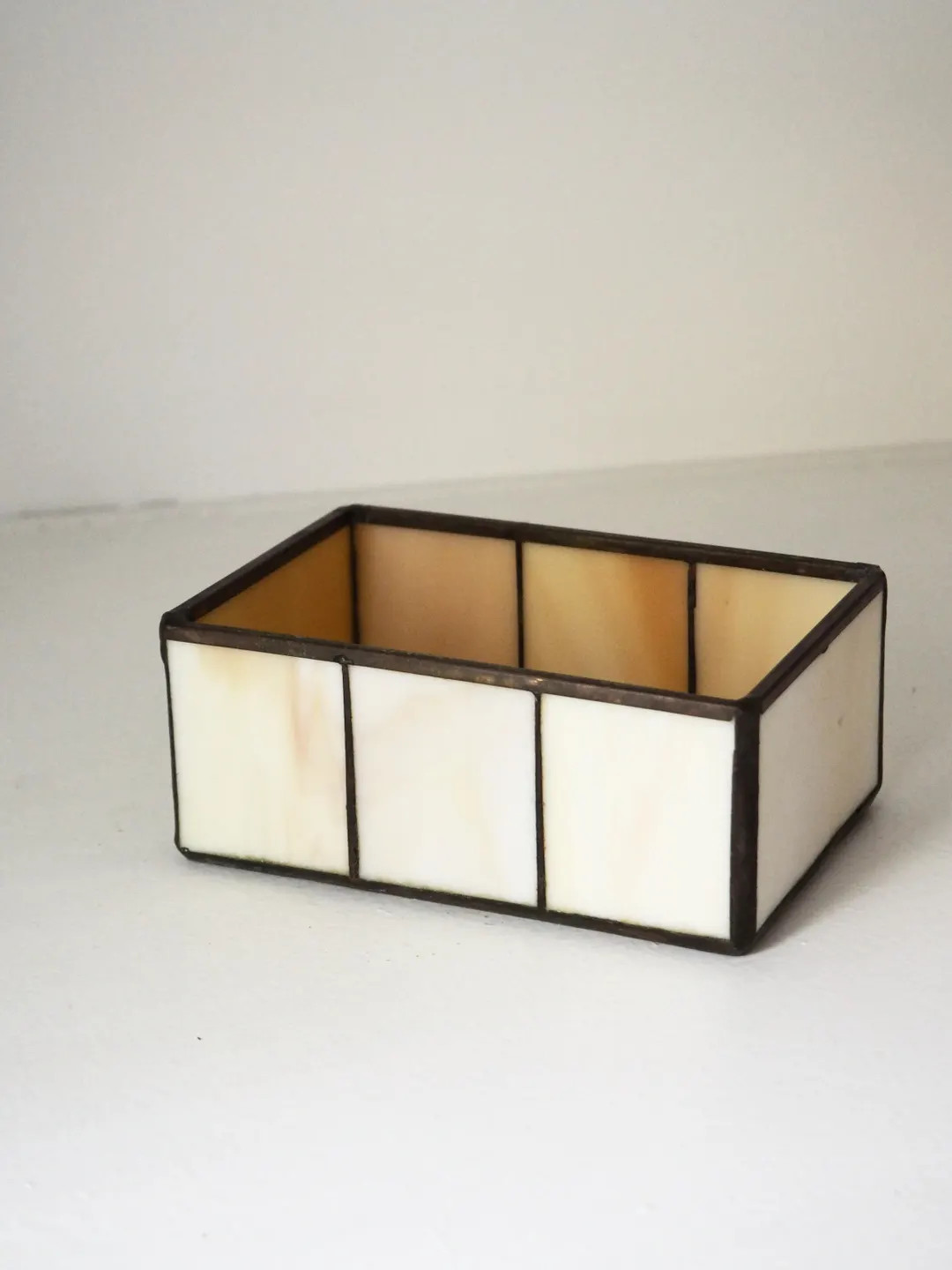 Brutalist Glass and Soldered Metal Trinket Tray - Etsy | Etsy (US)