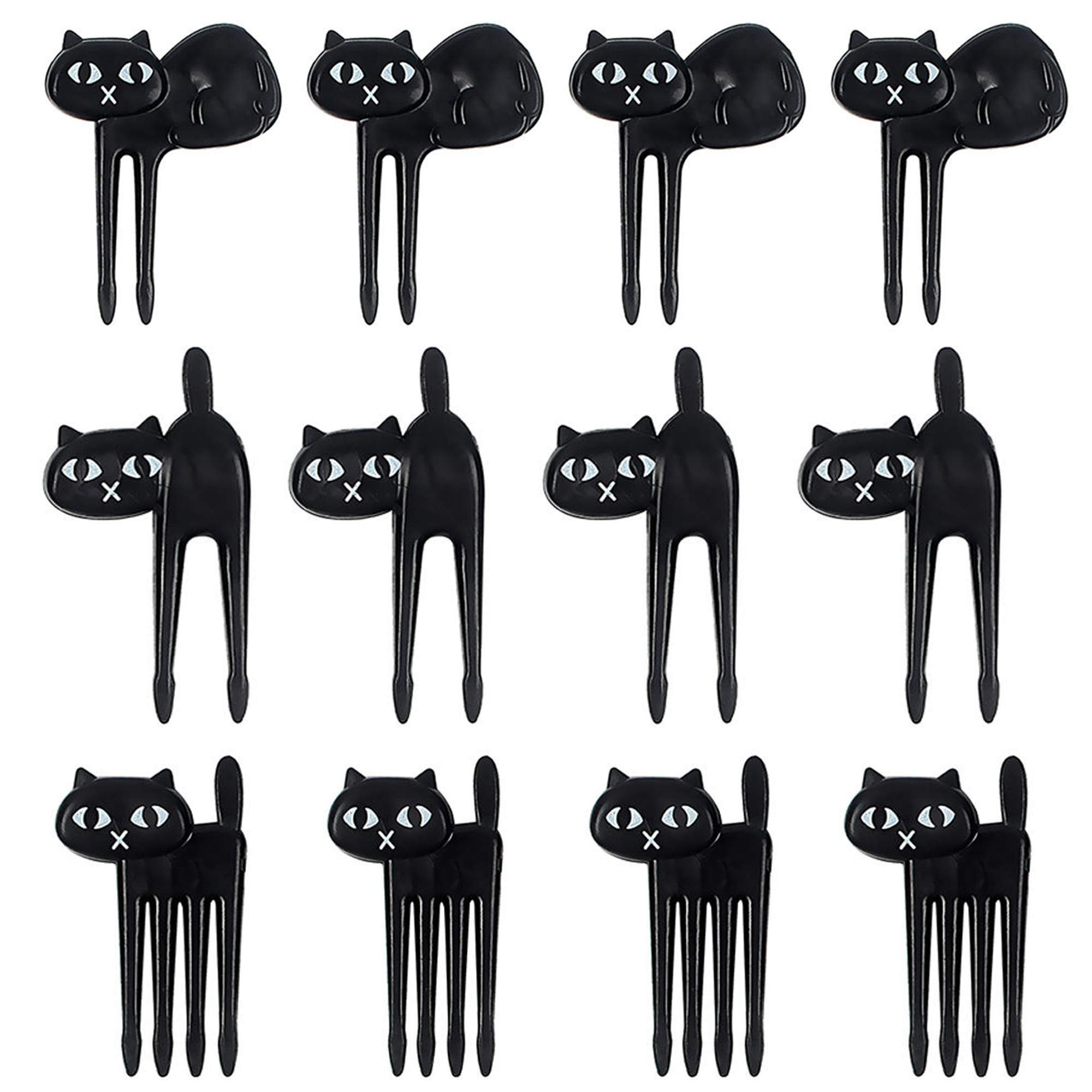 ICYANG Black Cat Food Picks for Fruit Cocktail Picks Bento Lunch Box Forks Decor Party Accessorie... | Amazon (US)