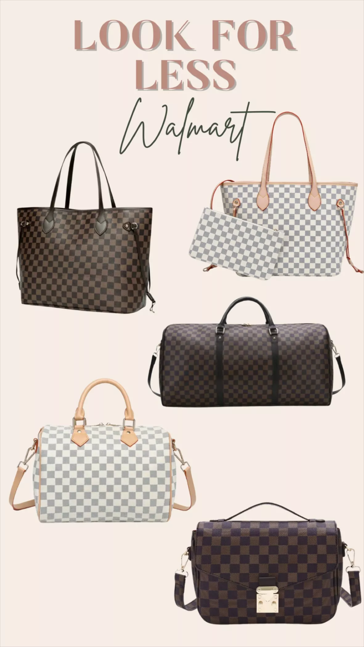 LOUIS VUITTON NEVERFULL DUPES, WALMART DESIGNER DUPES