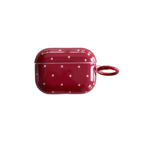 Red Polka Dot Case for Airpods Pro/Airpods Pro2 (2023/2022/2019) Cute Aesthetic Pattern Retro Trendy Christmas Case with Lock for Cool Girls Women Men(for AirPods Pro 2nd 1st Generation,Red) | Amazon (US)