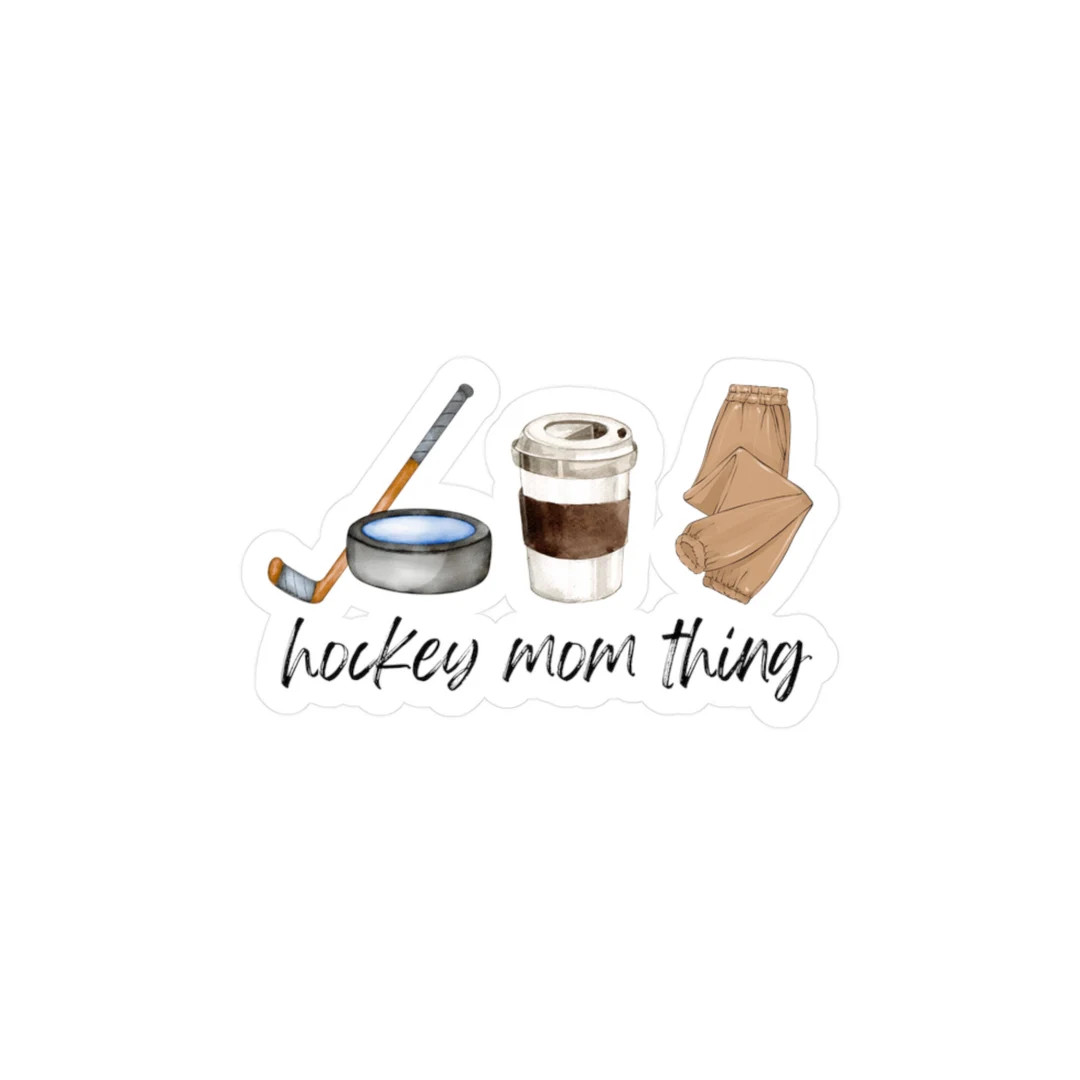 Hockey Mom Things Sticker - Etsy | Etsy (US)