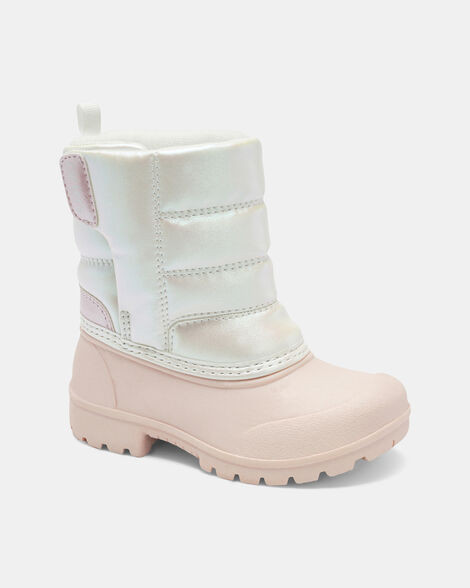 Toddler Girl Snow Boots - Pink/White | Carter's Inc