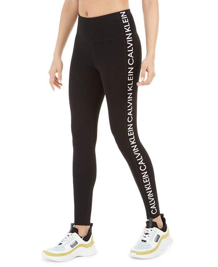 Calvin Klein Logo High-Waist Leggings & Reviews - Pants & Capris - Women - Macy's | Macys (US)