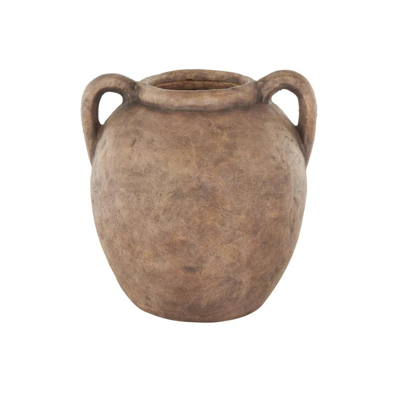 Badgley Ceramic Antique Style Textured Vase With Shadings And Handles | Wayfair North America