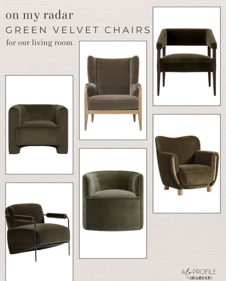Velvet chairs I’m eyeing right now 

#LTKHome