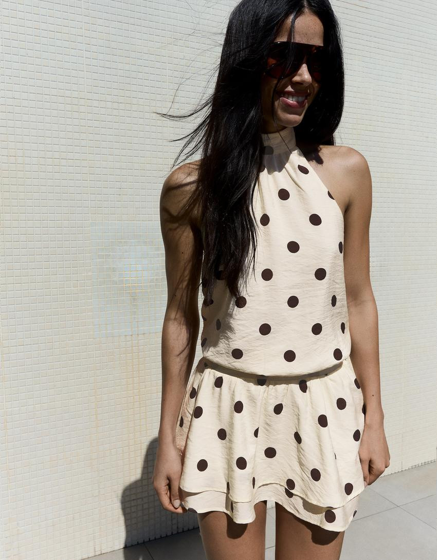 Mini halter neck dress - BERSHKA LOVERS - Women | Bershka UK