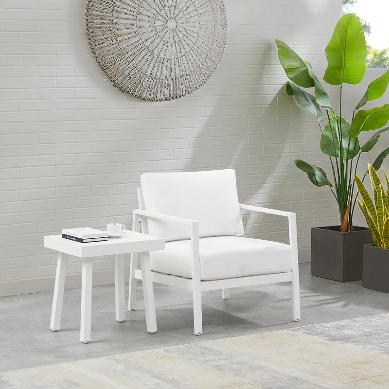 Holland Outdoor Aluminum Chair with Sunbrella Cushions | Wayfair North America