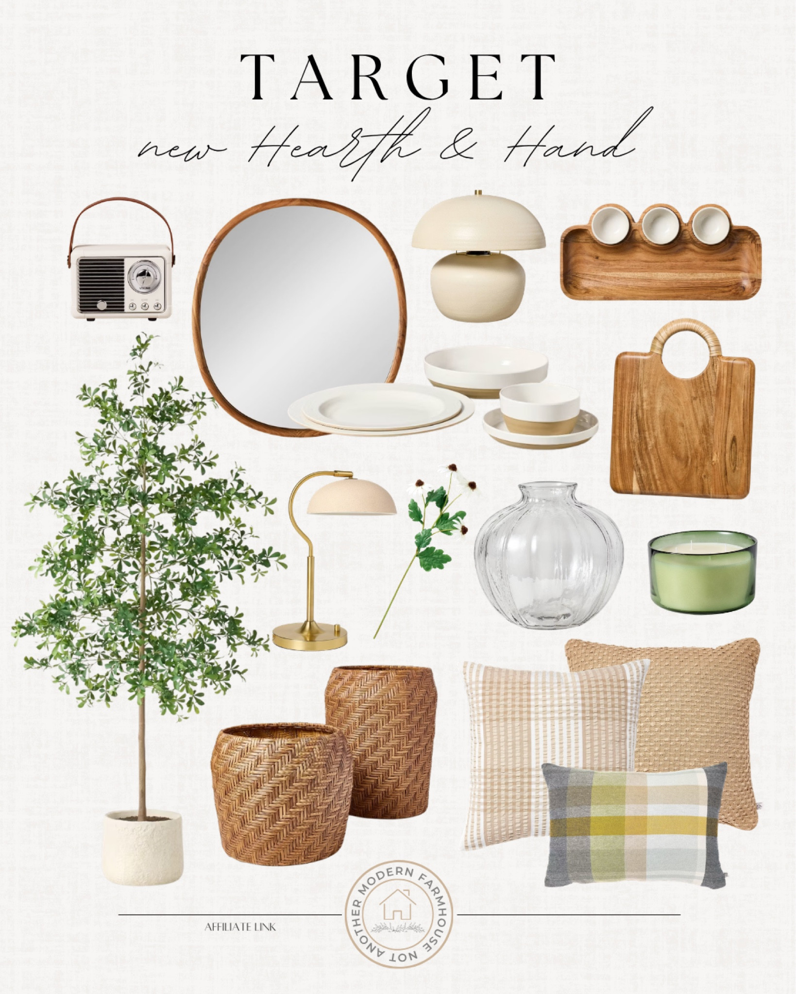 New Hearth & Hand summer arrivals at Target with warm wood tones, woven textures and fresh home accents for an easy seasonal refresh. 🌿

Target hearth and hand, new hearth and hand arrivals, magnolia, target summer decor, hearth and hand with magnolia, target home finds, summer home refresh, woven baskets, wood mirror, neutral table lamp, decorative pillows, faux tree, glass vase, kitchen and dining decor, wooden cutting board, brass table lamp, cozy home accents, modern rustic decor, warm neutral home, curated home style, target decor finds. 

 #LTKSeasonal #LTKHome