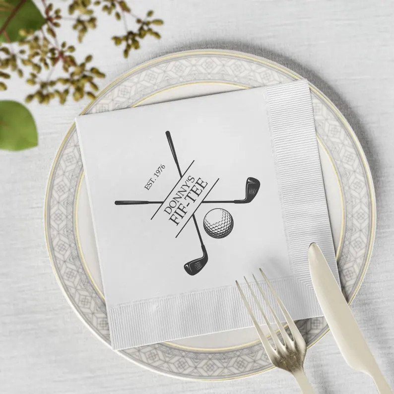 Golf Birthday Napkins Personalized | Custom Golf Party Napkins |  Golf Cocktail Napkins | Golf Th... | Etsy (Global)