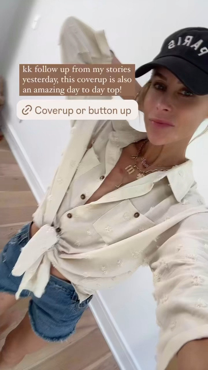 A swim coverup that you can also wear as a day to day top! 

#LTKStyleTip