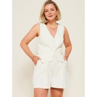 V by Very X Laura Byrnes Double Button Waistcoat - Cream | Very (UK)