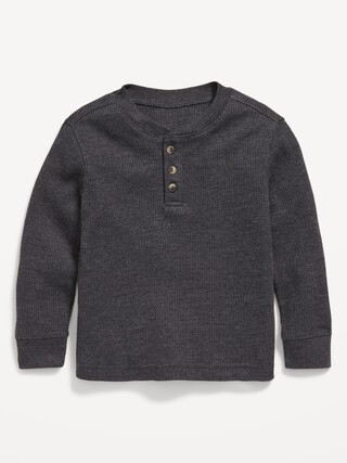 Long-Sleeve Thermal-Knit Henley T-Shirt for Toddler Boys | Old Navy (US)