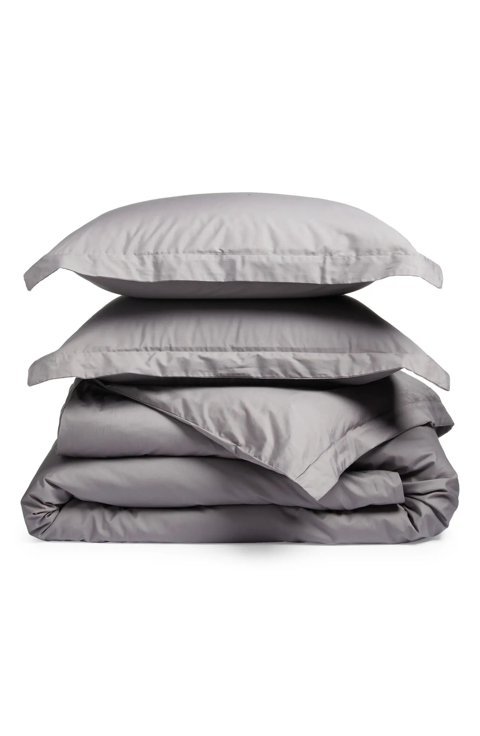 Percale Hemmed Duvet Cover & Shams Set | Nordstrom