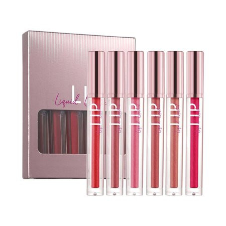 BSDHBS lipgloss Mattes Fine Glitter Lip Gloss Creams Mist Non Stick Cup Does Not Fade 6 Lip Glaze Li | Walmart (US)