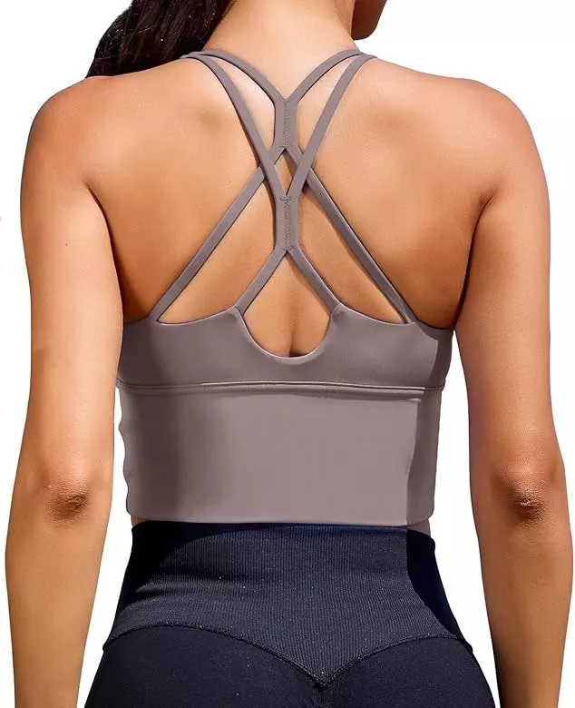 SIGNEALA Women's V Neck Longline Sports Bras