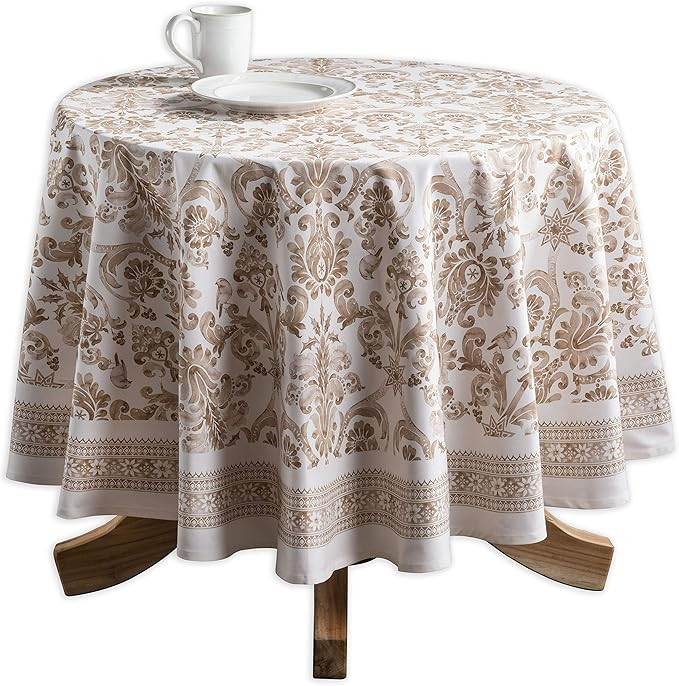 Maison d' Hermine 100% Cotton Table Cover - 69" Diameter Round Decorative Tablecloth - Tablecloth... | Amazon (US)