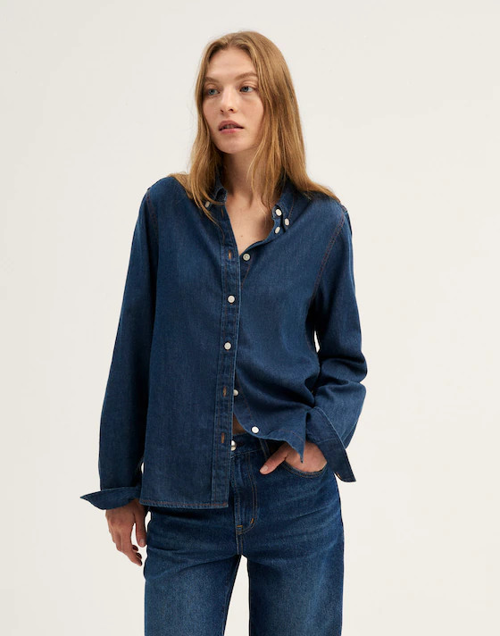 Denim Tuckable Button-Down Shirt | Madewell