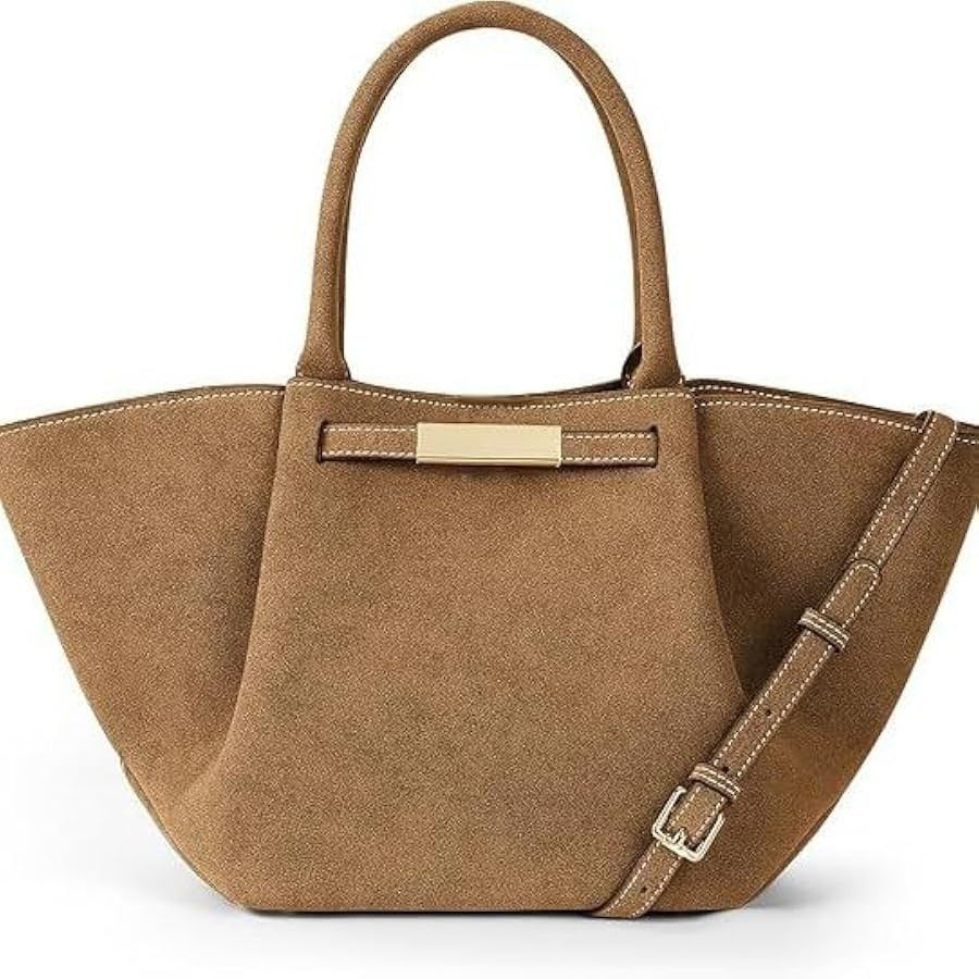 Women Soft Grained Suede Top Handle Bag Trendy Suede Leather Tote Bag Luxury Satchel Bags Hobo Sh... | Amazon (US)