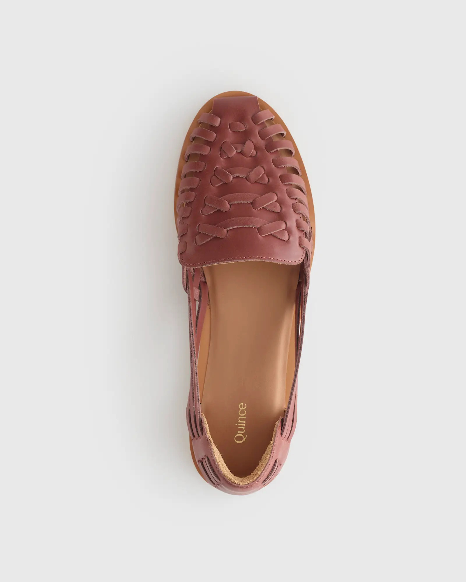 100% Leather Huarache Flat | Quince