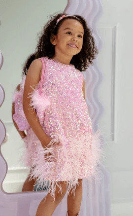 Sequin Feather Pretty Dress 4 | Lola + The Boys