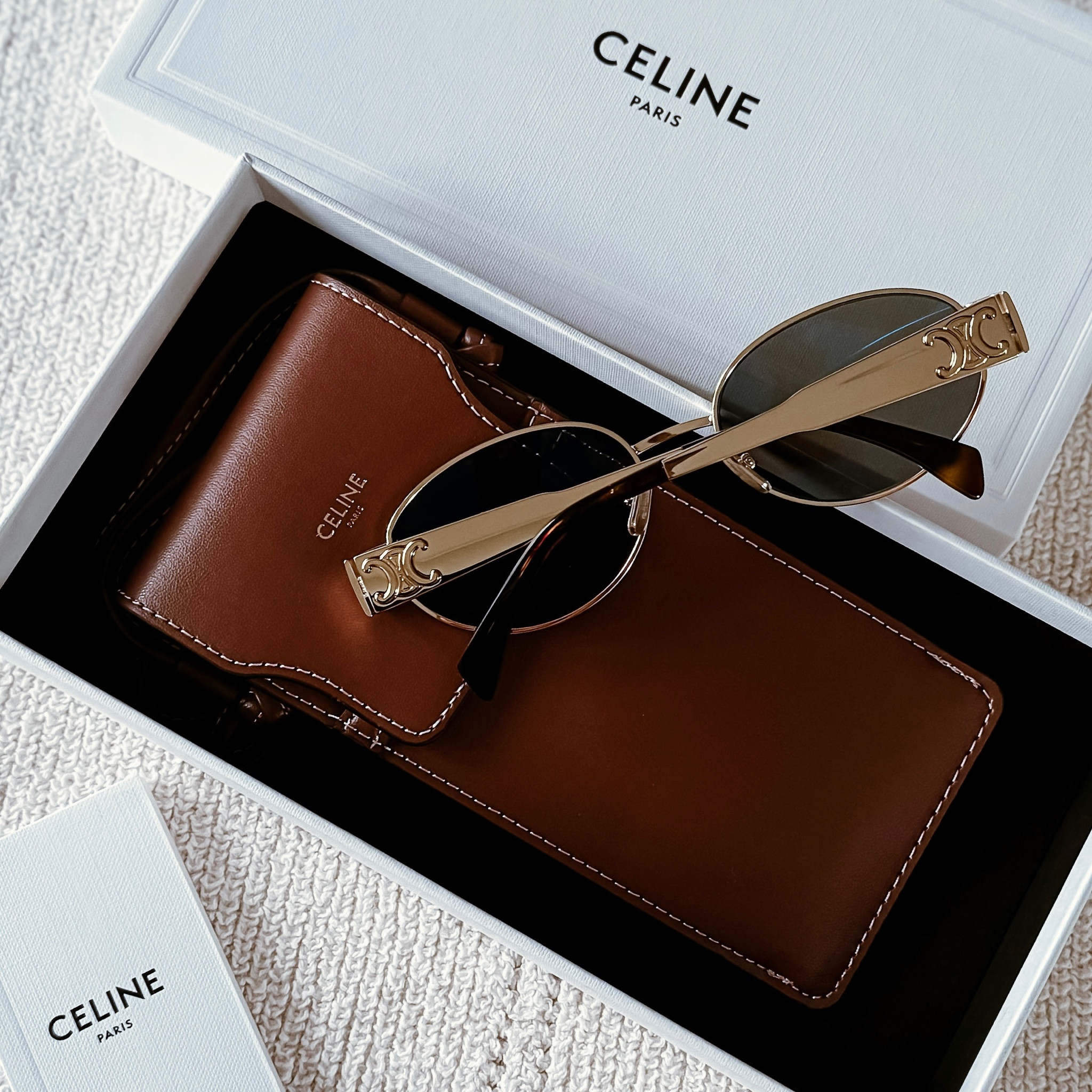 The must-have sunglasses of the season? Look no further than these gold metal Celine shades. They're the perfect accessory for any spring or summer outfit. Get yours now! 😎 

#celinesunglasses 

#LTKSeasonal #LTKstyletip