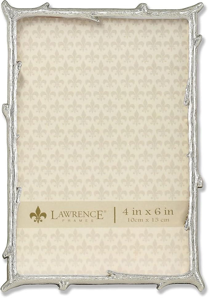 Lawrence Frames 712646 4x6 Silver Metal Natural Branch Design Picture Frame | Amazon (US)