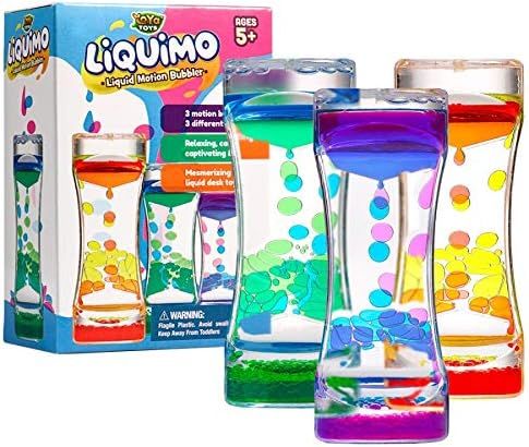 YoYa Toys Liquimo - Liquid Motion Bubbler for Kids and Adults (3-Pack) - Hourglass Liquid Bubbler... | Amazon (US)