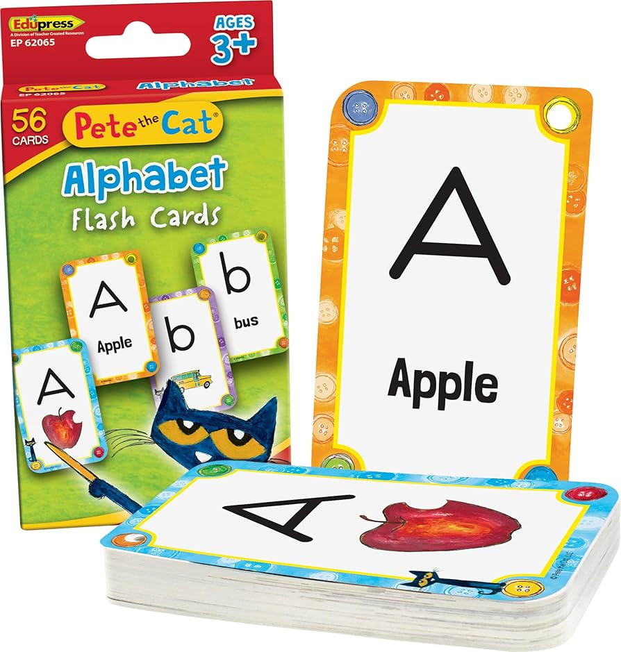 Teacher Created Resources® Pete The Cat® Alphabet Flash Cards | Amazon (US)