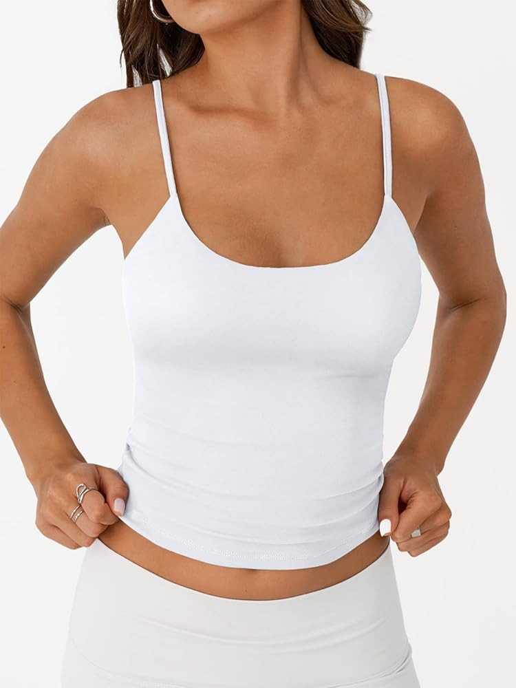 Trendy Queen Double Lined Tops for Women Adjustable Camisole Summer Teens Cute Going Out Spaghett... | Amazon (US)
