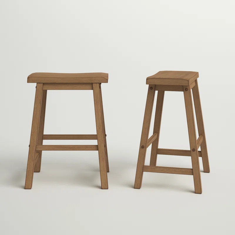 Sharman Solid Wood Bar & Counter Stool (Set of 2) | Wayfair North America