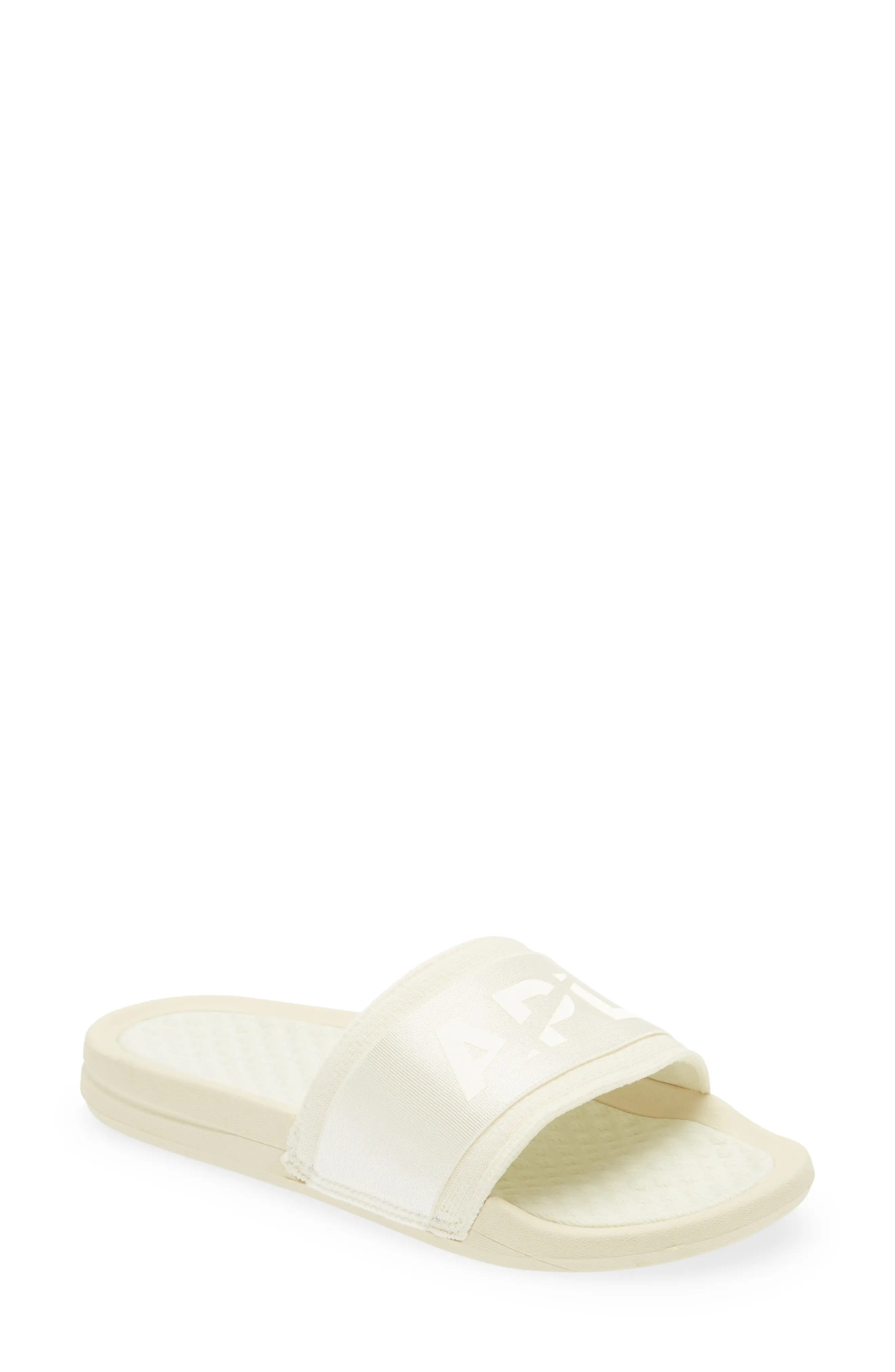 APL Techloom Satin Slide Sandal in Pristine at Nordstrom, Size 9 | Nordstrom