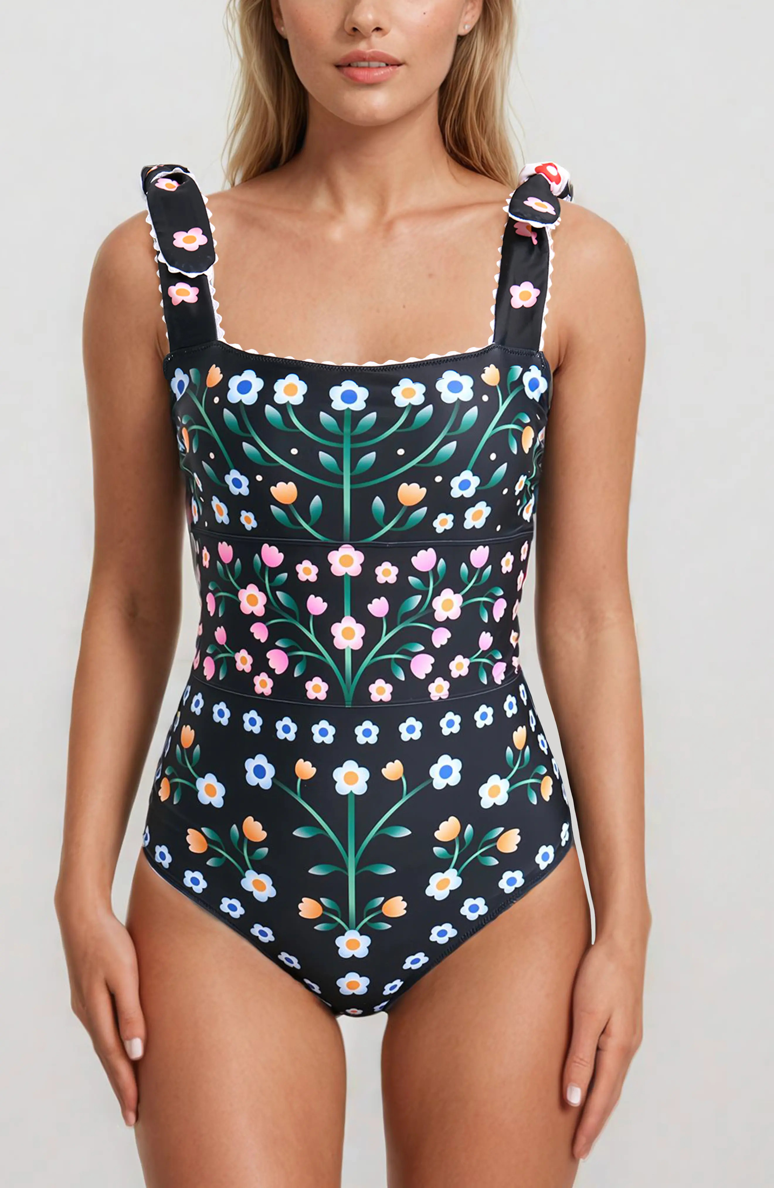 Jessie Zhao New York Day/Night Garden Reversible One-Piece Swimsuit in Black /Red at Nordstrom, Size X-Small | Nordstrom