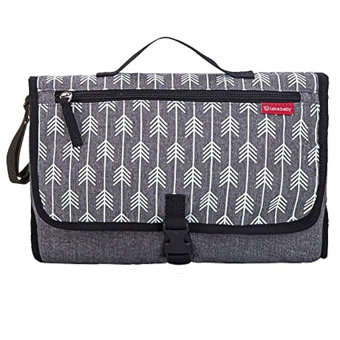 Lekebebay Portable Diaper Changing Pad Built-in Head Cushion Waterproof Baby Travel Changing Station | Amazon (US)