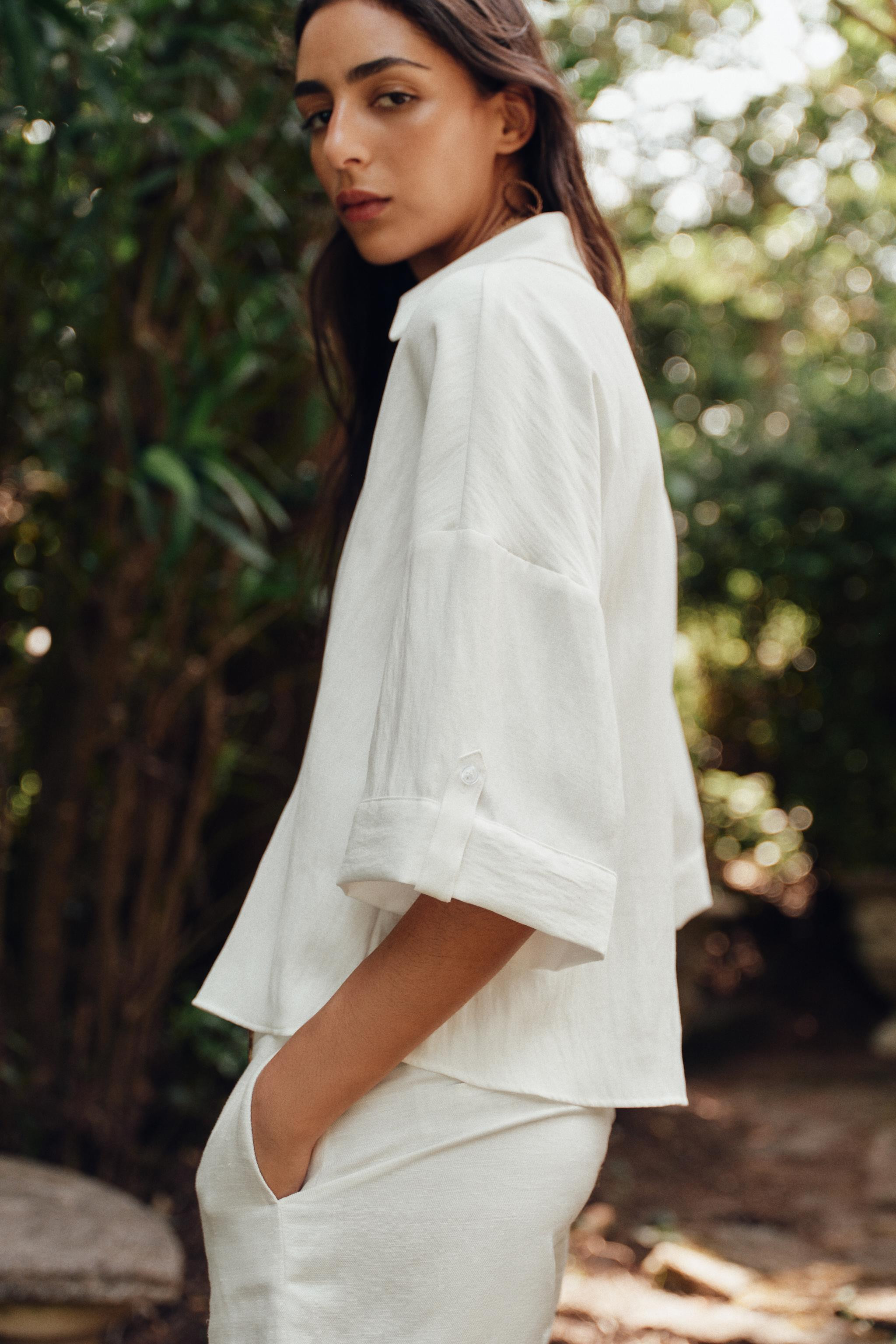 WIDE SHORT SLEEVE SHIRT | Zara US