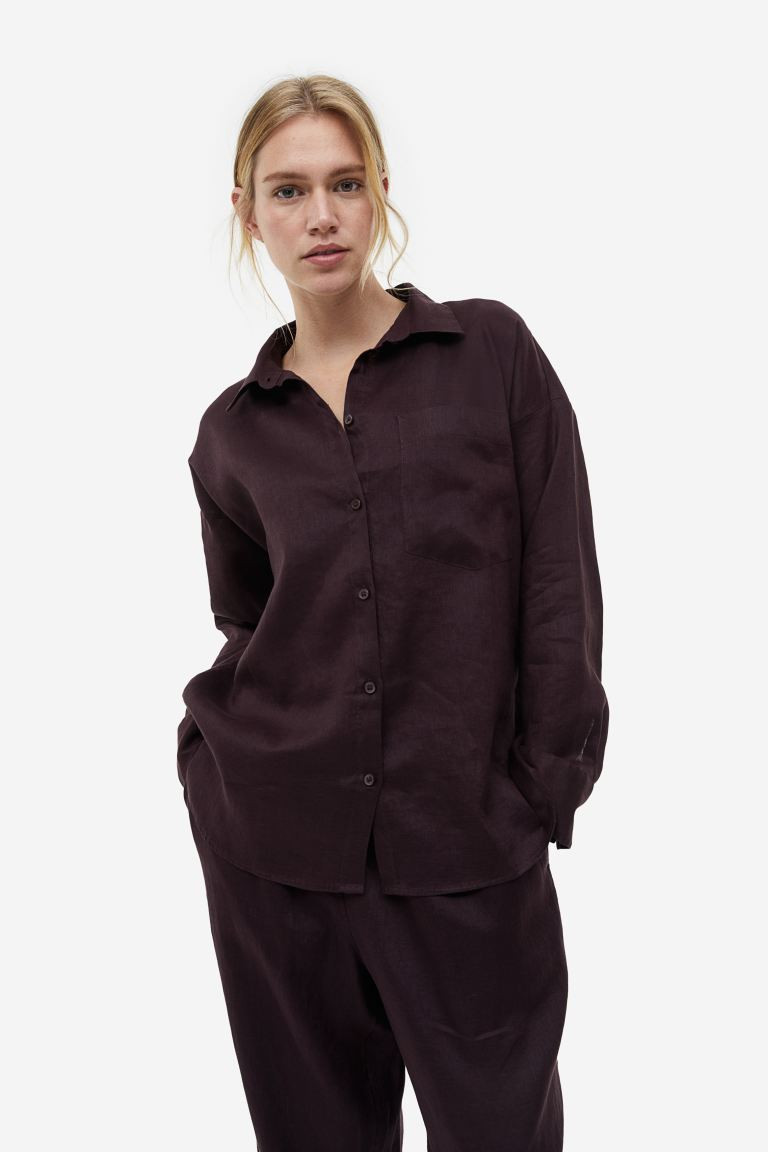 Oversized Linen-blend Shirt | H&M (US + CA)