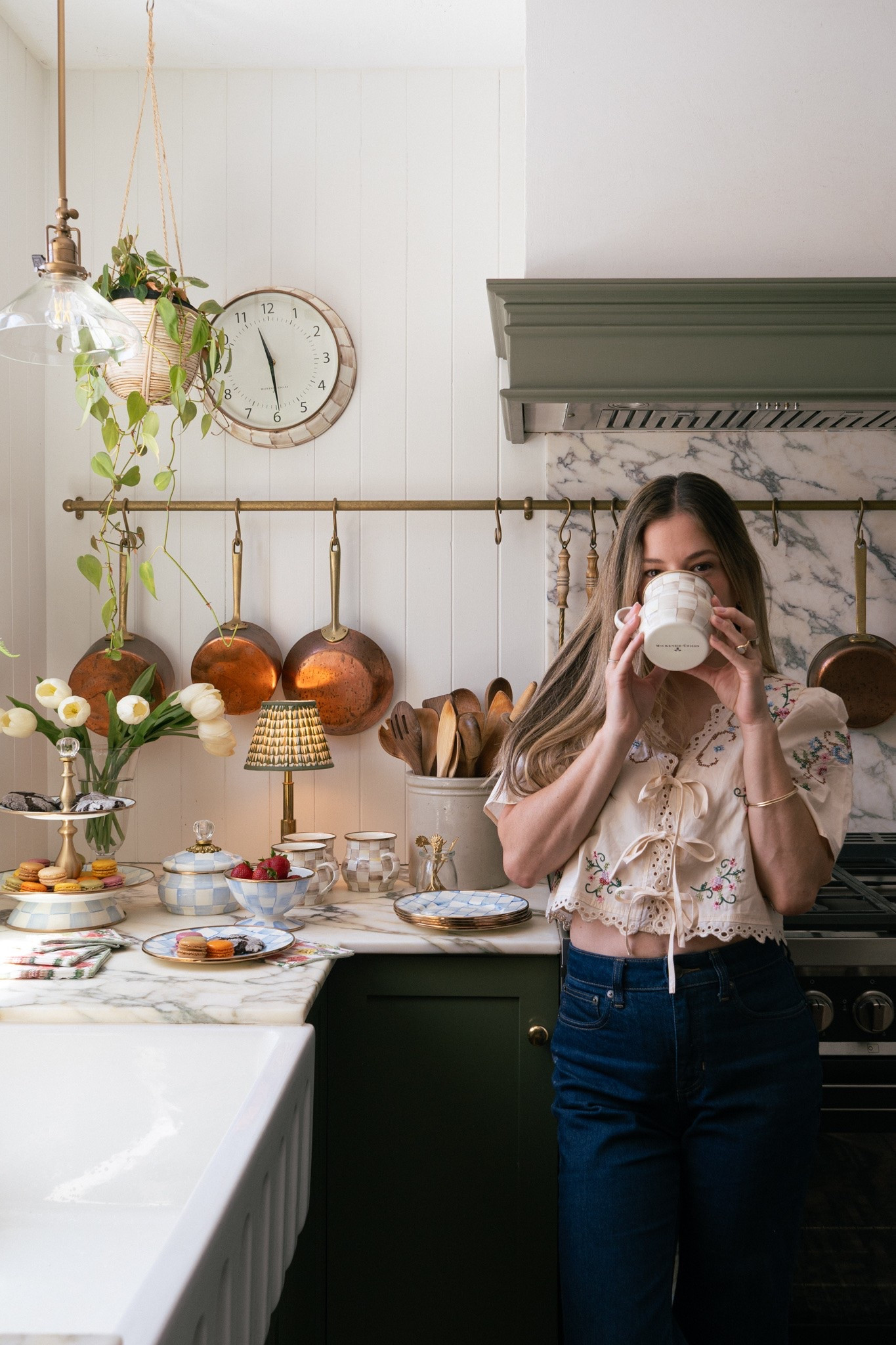 How pretty is the new Sky Check from @MacKenzie-Childs? #mcpartner

#LTKHome