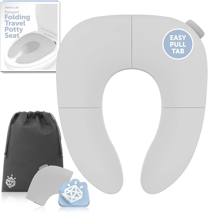 Jool Baby Folding Travel Potty Training Seat \u2013 Easy-Remove Pull Tab (Gray) | Amazon (US)