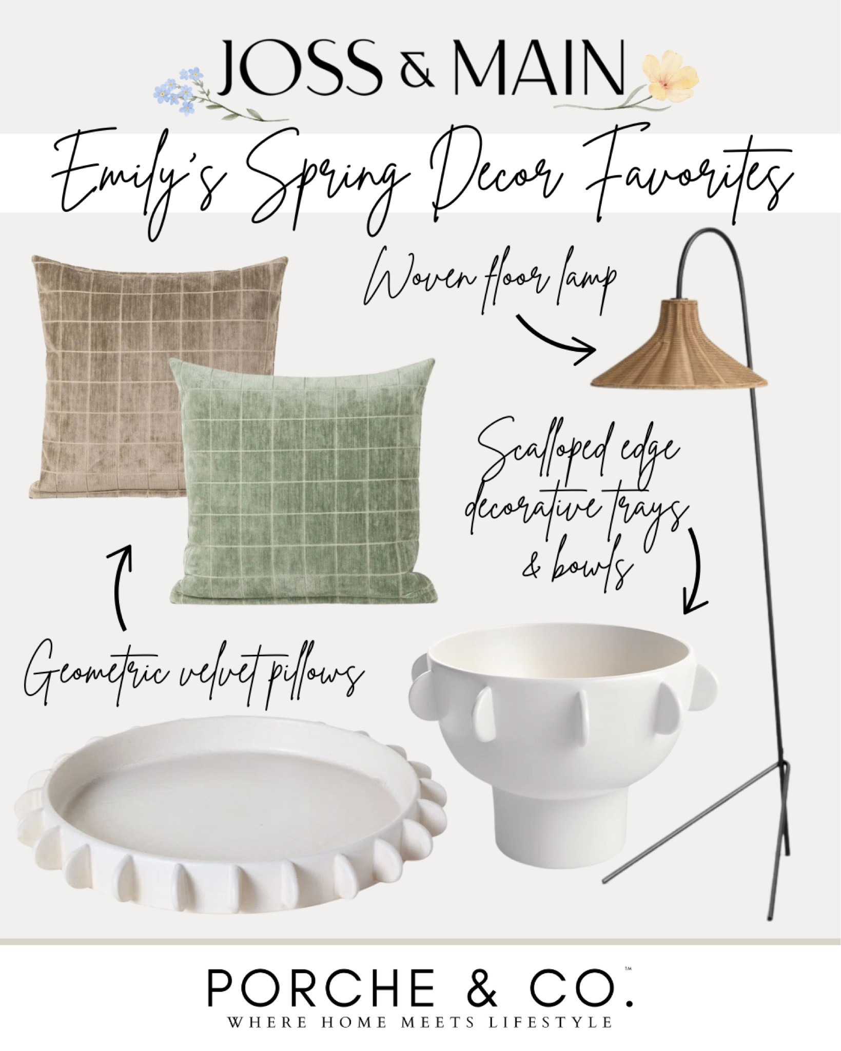 Spruce up your home for the Spring with Joss & Main 🌷Affordable prices and fast shipping on furnishing and decor! Spring pillows, woven floor lamp, scalloped trays and more! #spring #jossandmain #jossandmainpartner #jossandmaincommunity #jossandmainedit #myjossandmain

#LTKHome #LTKSeasonal